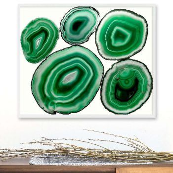 emerald green agate art