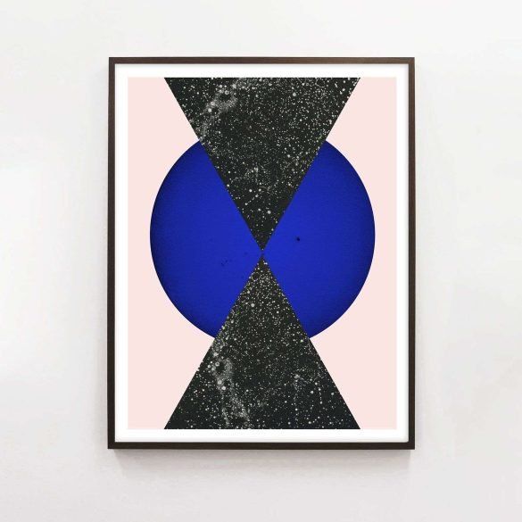 modern geometric art print with triangle art