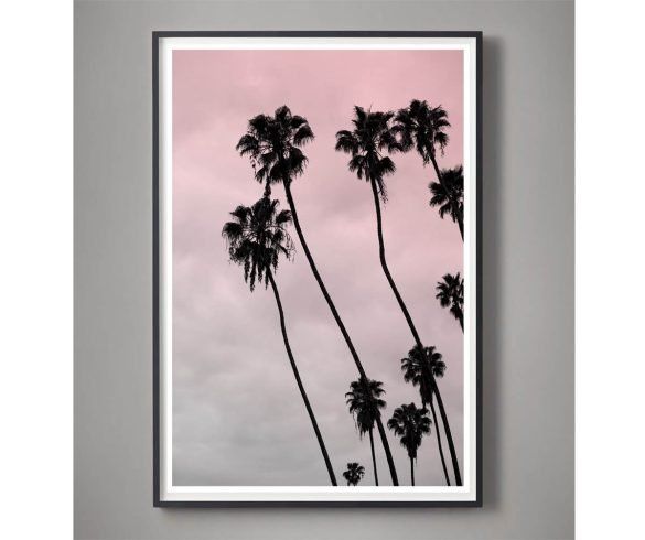 pink palm tree art