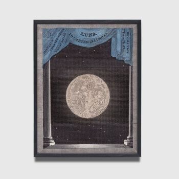 Moon playing card print