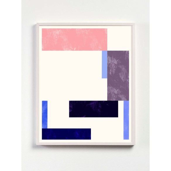 abstract geometric print with pink
