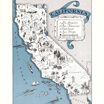 vintage california map