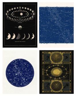 celestial art and constellation star maps