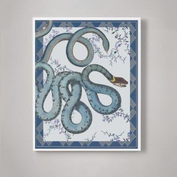 maximalist snake collage print