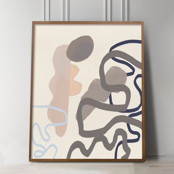 organic abstract modern painting in muted colors