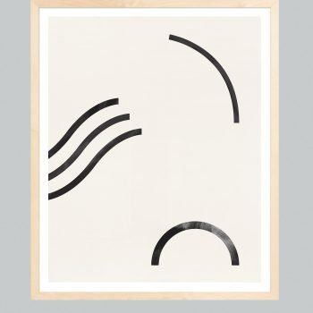 minimal shapes scandinavian art print