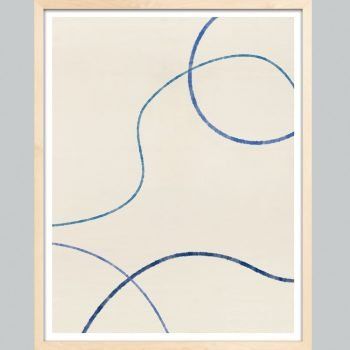 minimal scandinavian blue art print