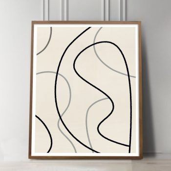 minimal scandinavian abstract art