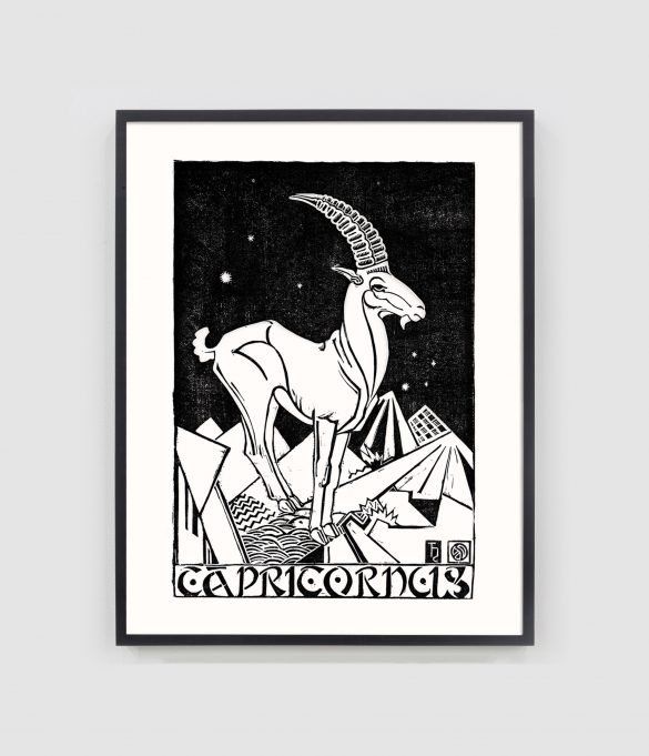 Capricorn zodiac print