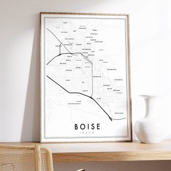 Boise idaho map print
